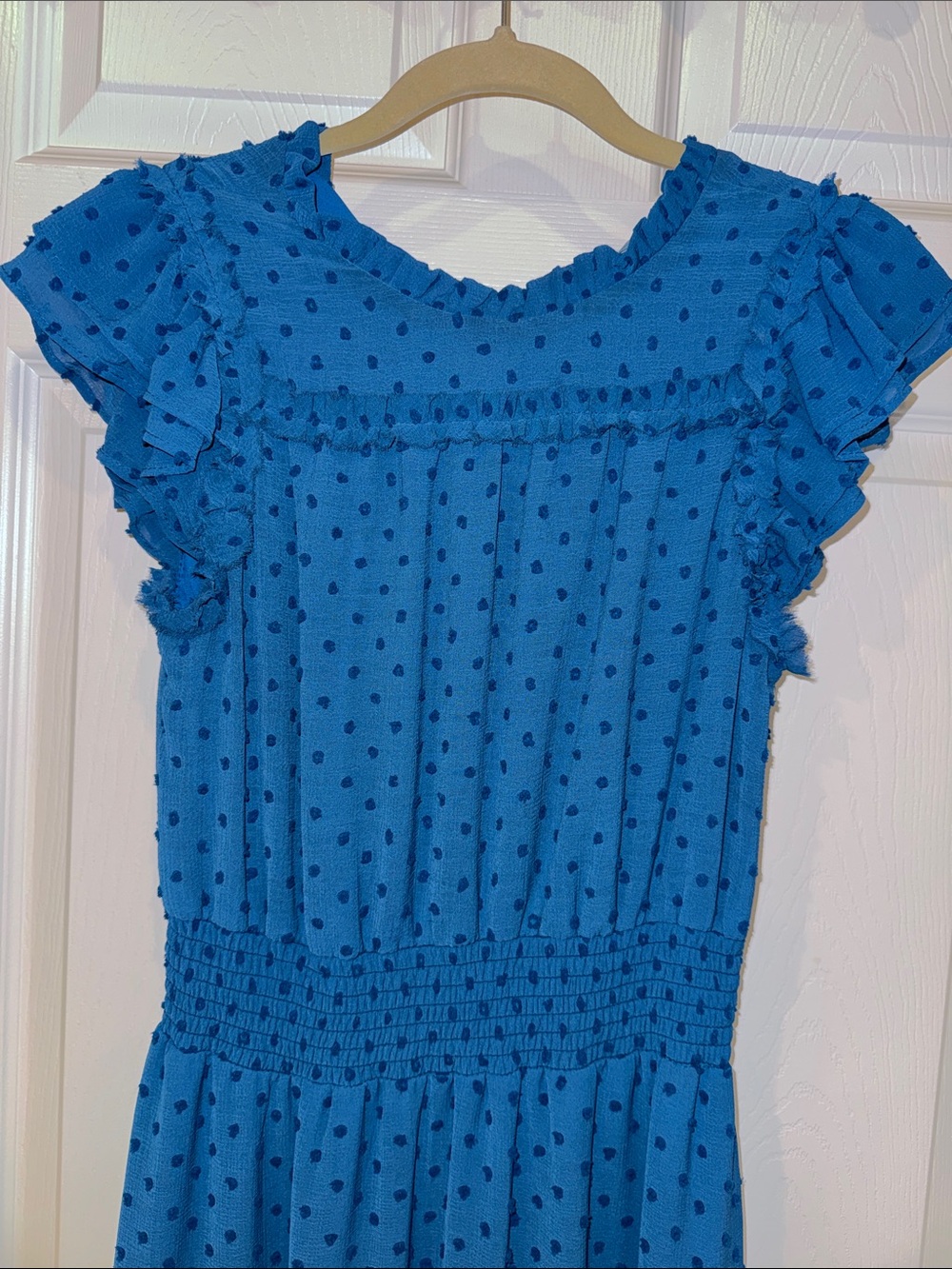CeCe Teal Dot Midi Dress - Picture 9 of 9